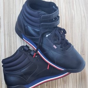 Reebok Womens Freestyle Hi Retro-black/White/Bunke